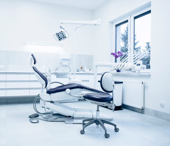 Bright, modern dental treatment room